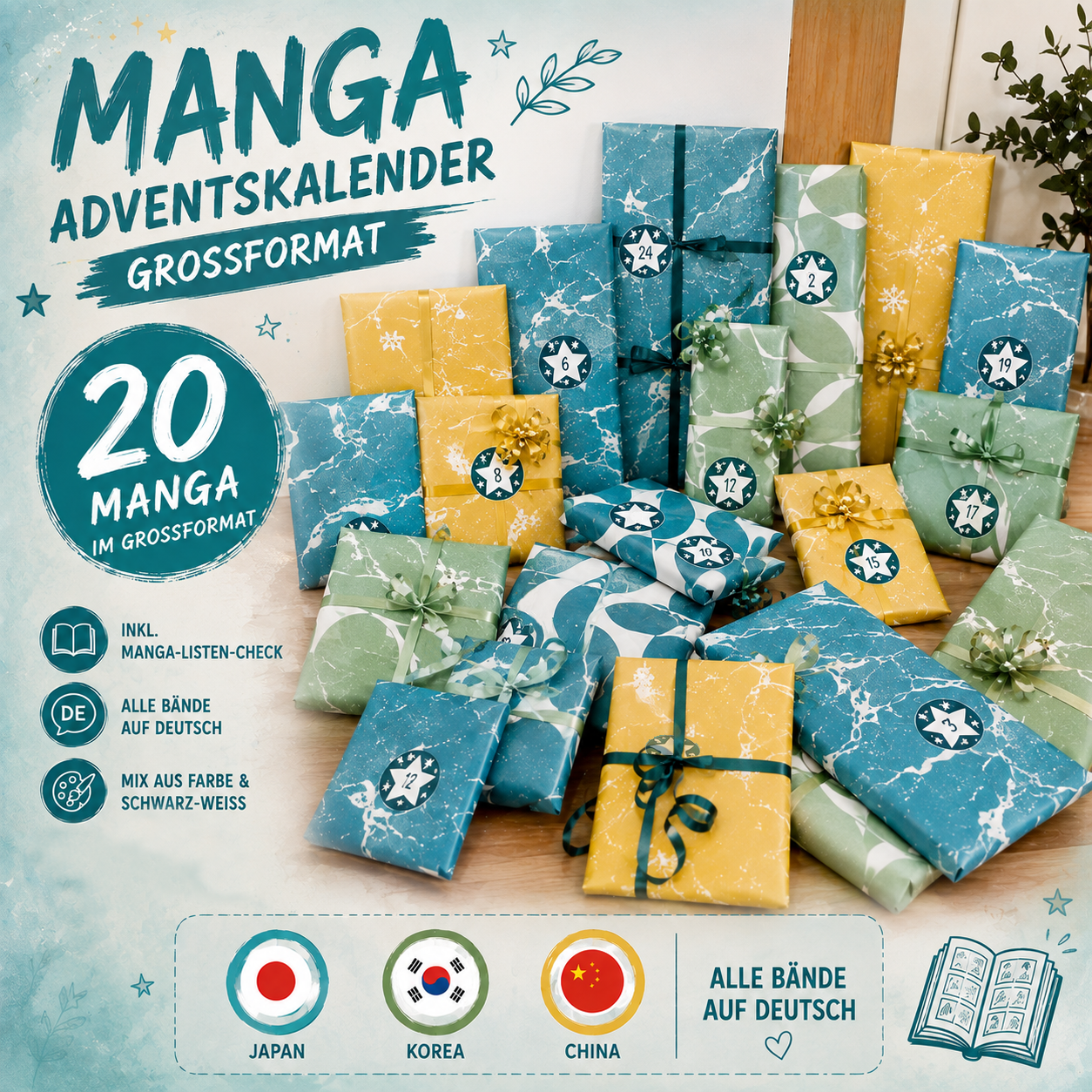 Adventskalender Manga - MIX: NUR Großformate (Manga/ Manhwa/ Manhua)