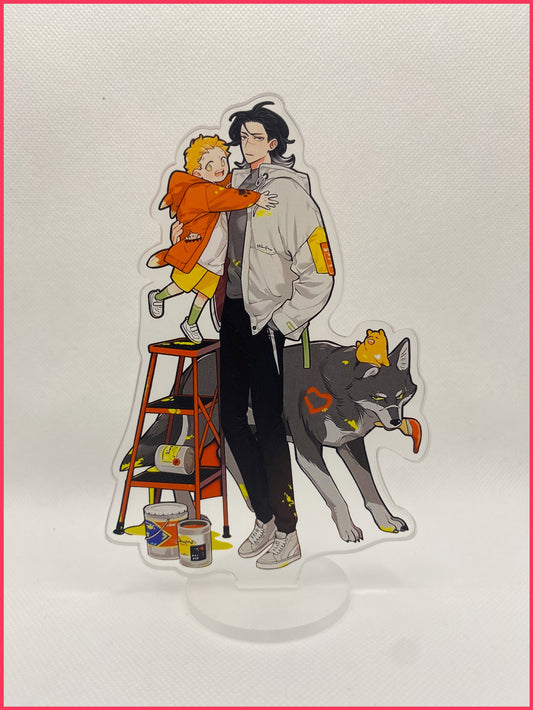Papa Wolf and the Puppy Acryl-Stand