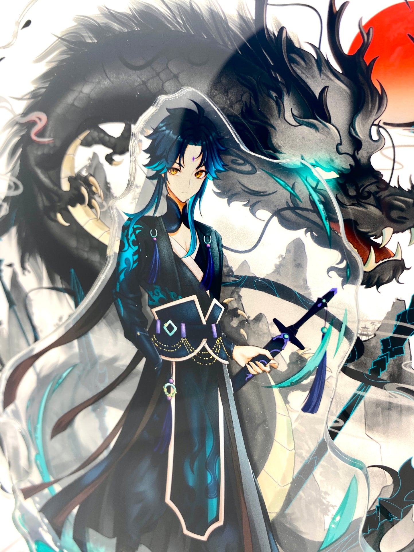 Genshin Impact Acryl-Stand - Xiao Black Dragon Vers. XXL