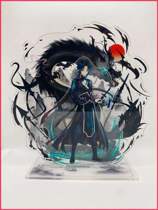 Genshin Impact Acryl-Stand - Xiao Black Dragon Vers. XXL