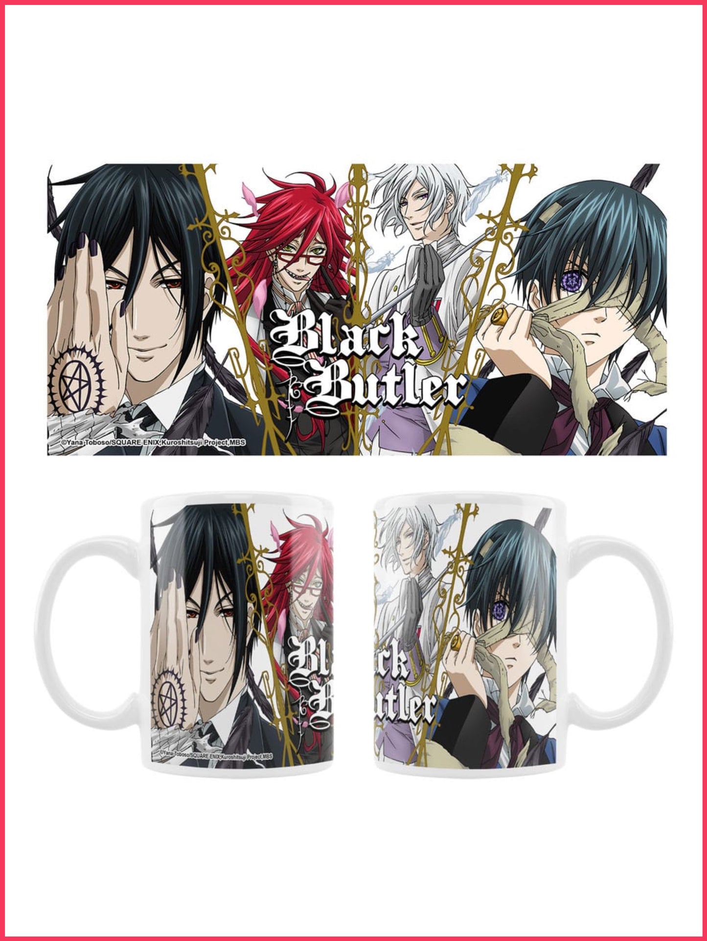 Black Butler Tasse - Sebastian, Ciel, Grell, Ash 350 ml