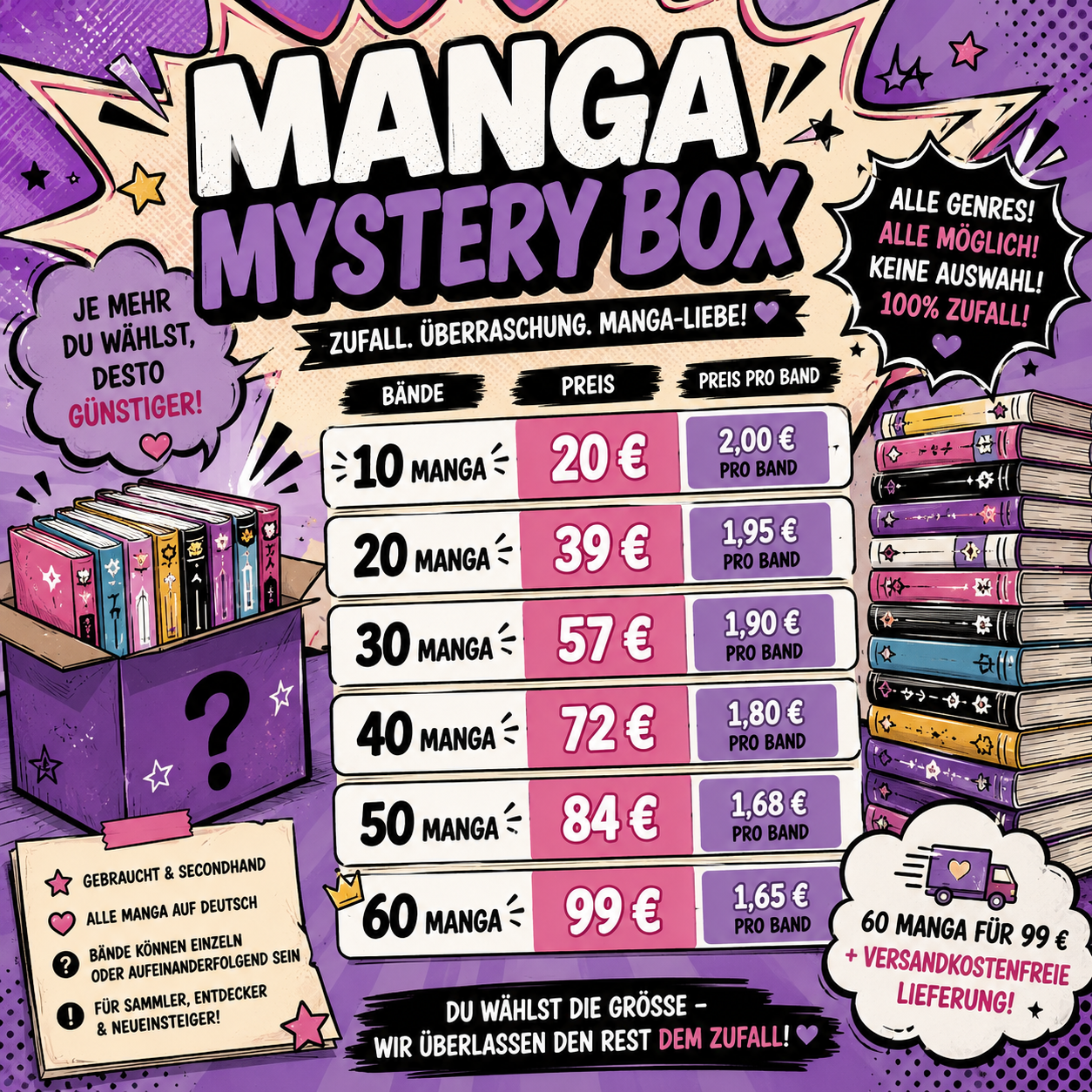 Manga-Mystery-Box 🎁 (je Band maximal 2€)