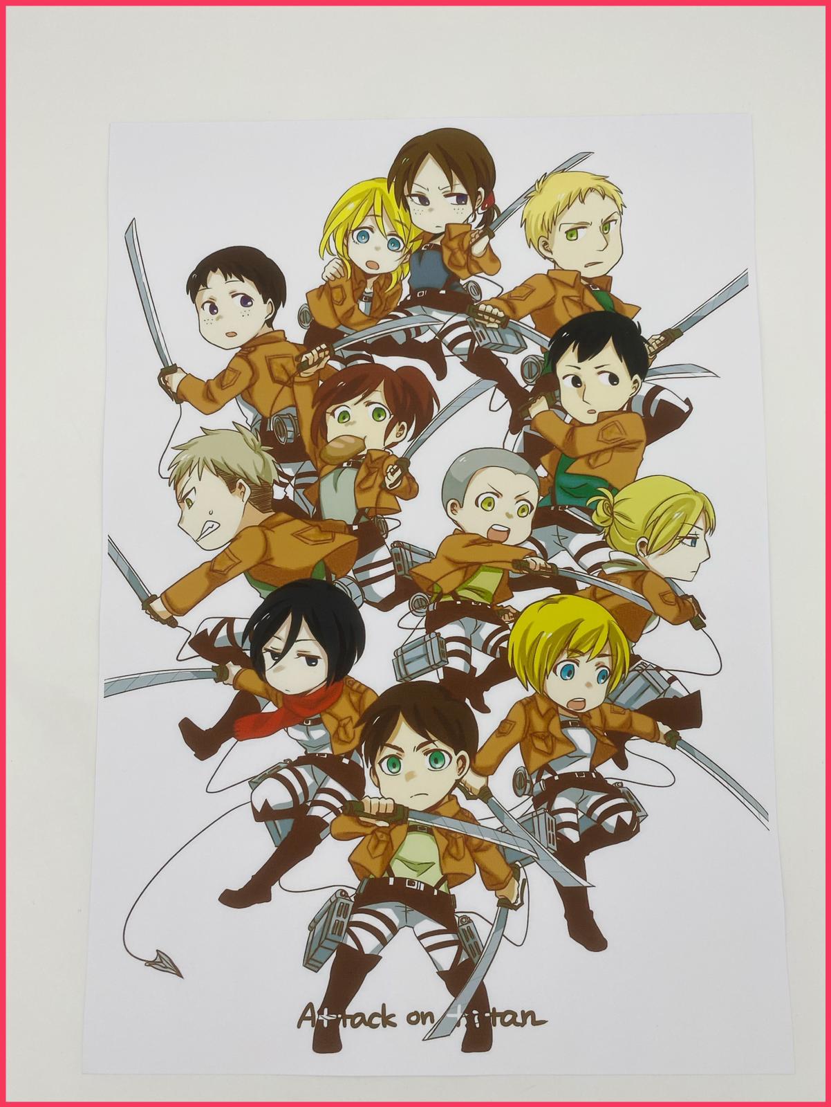 Attack on Titan Chibi Poster DIN A3