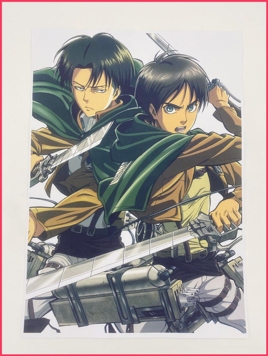 Attack on Titan Eren & Levi Poster DIN A3