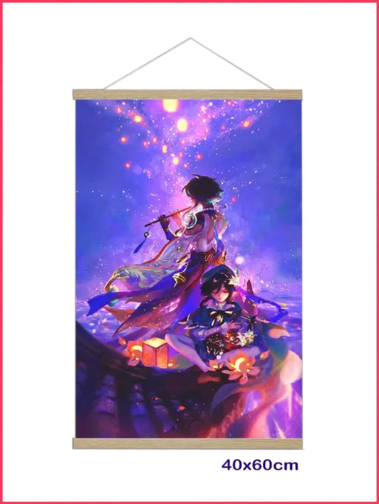 Genshin Impact - Xiao & Venti Wallscroll