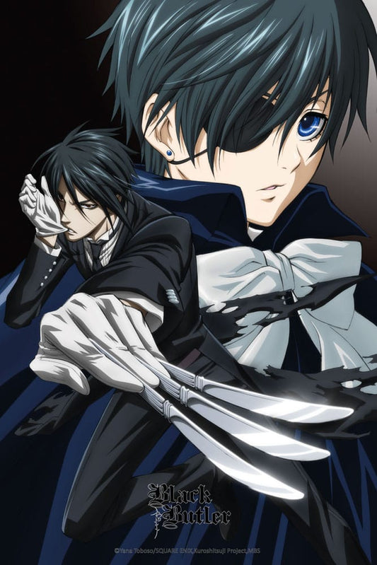 Black Butler - Ciel & Sebastian Knives Wallscroll